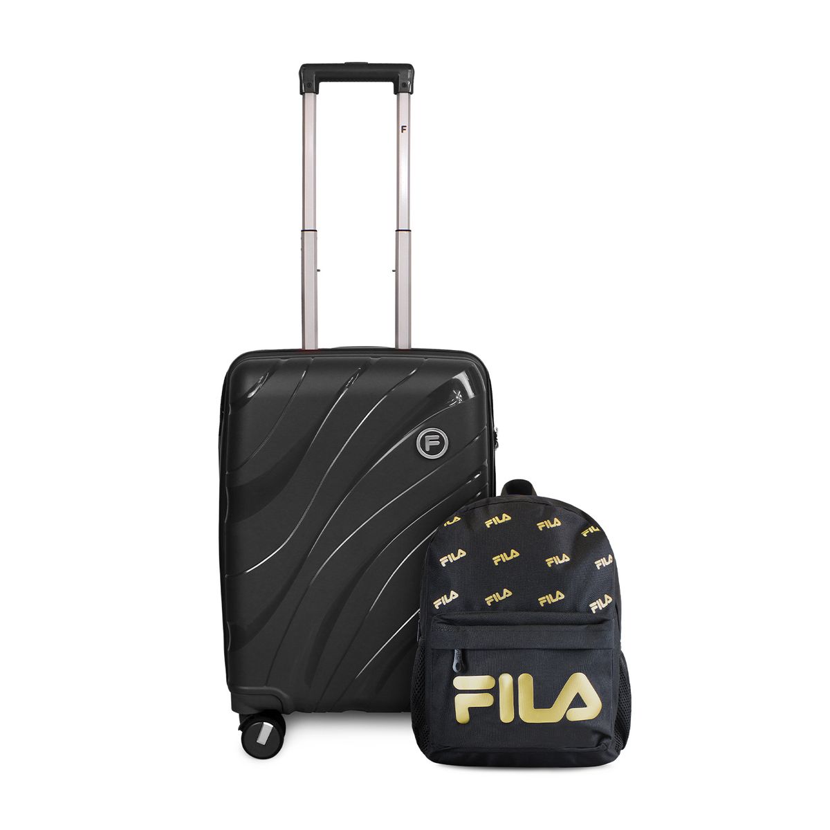 F - Pack Maleta cabina S Lola 10kg + Mochila Urbanix Fila 10lts negro-gold