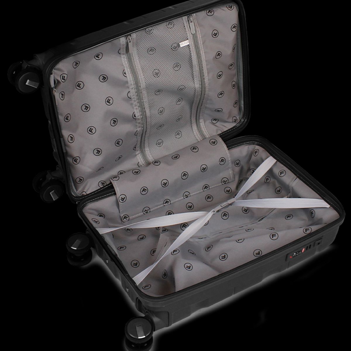 F - Pack Maleta cabina S Lola 10kg + Mochila Urbanix Fila 10lts negro-gold