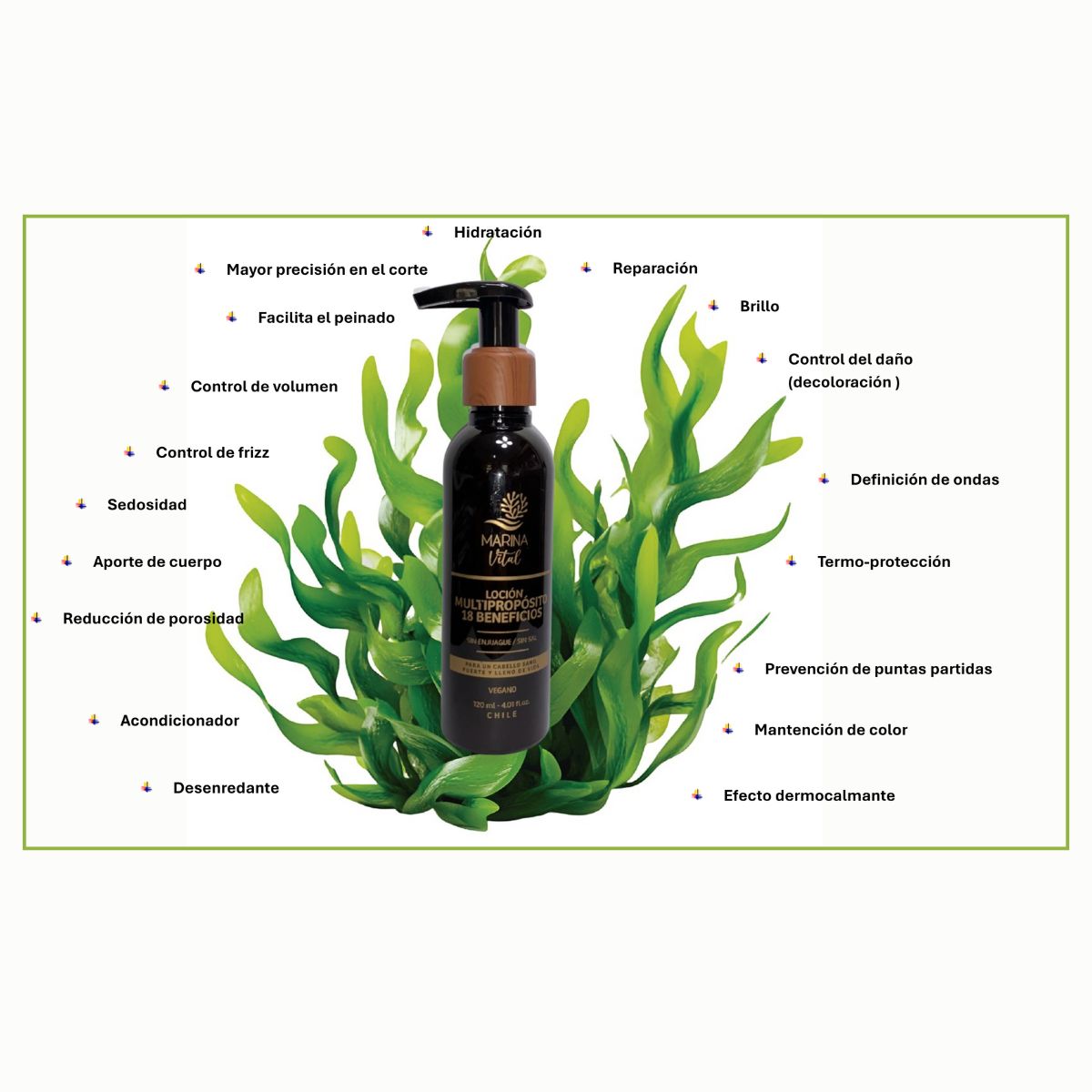 MARINA VITAL - Locion Multiproposito Algas Marinas 120ml Marina Vital