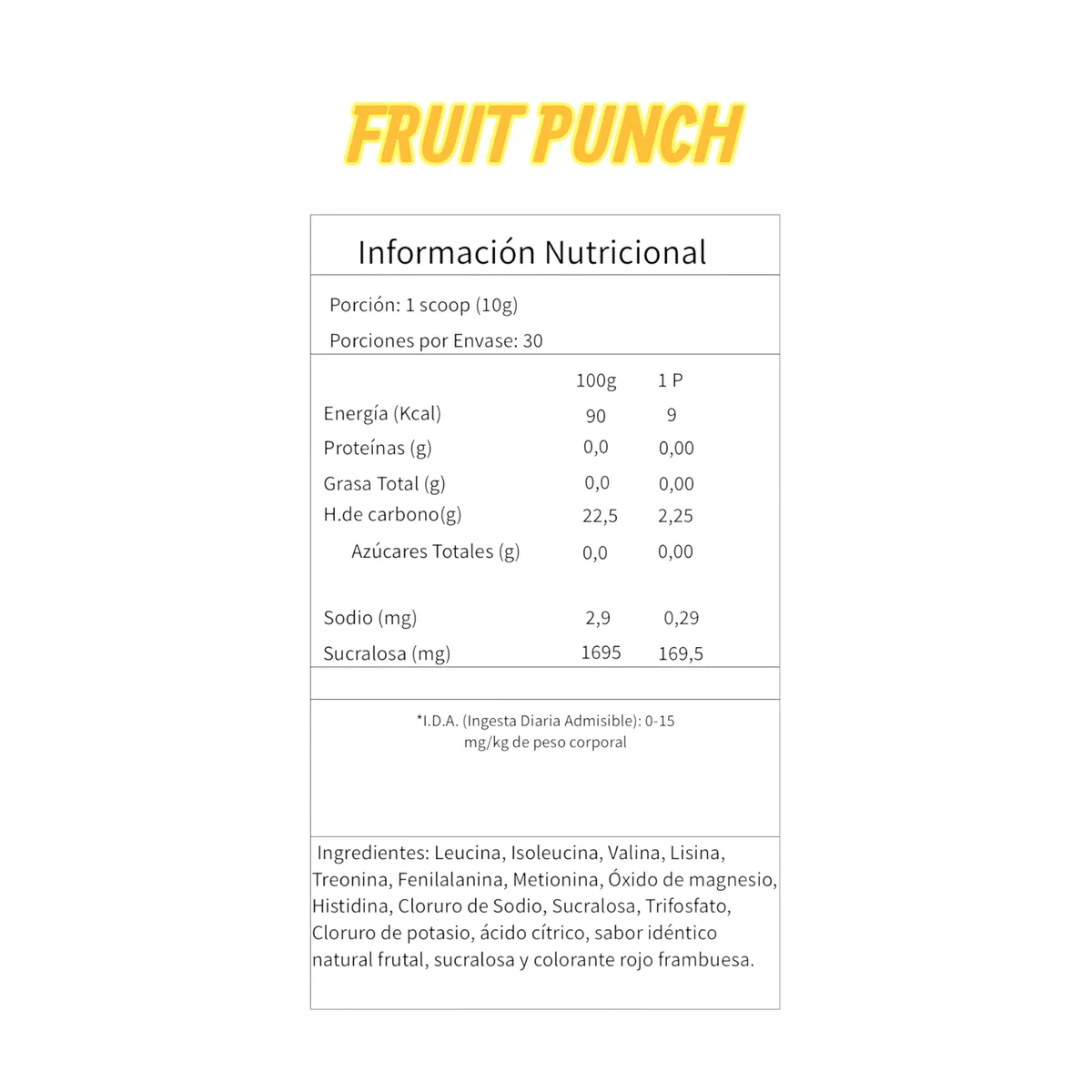 GREATLHETE - EAA+ PRO HYDRATION 30 SERVICIOS FRUIT PUNCH - GREATLHETE