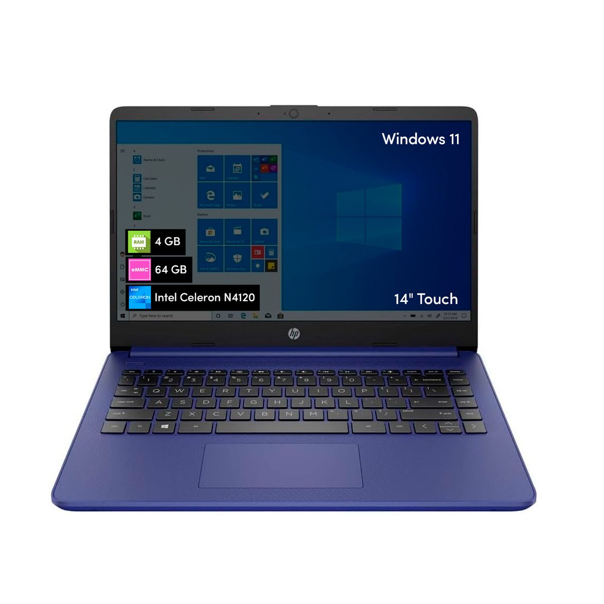 HP - Notebook HP Intel Celeron 4GB 64GB 14 Táctil W11