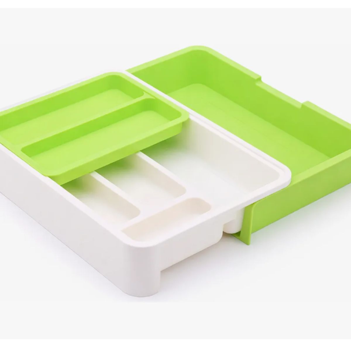 GENERICO - Organizador De Cubiertos De Cocina Extensible Y Extraible VERDE