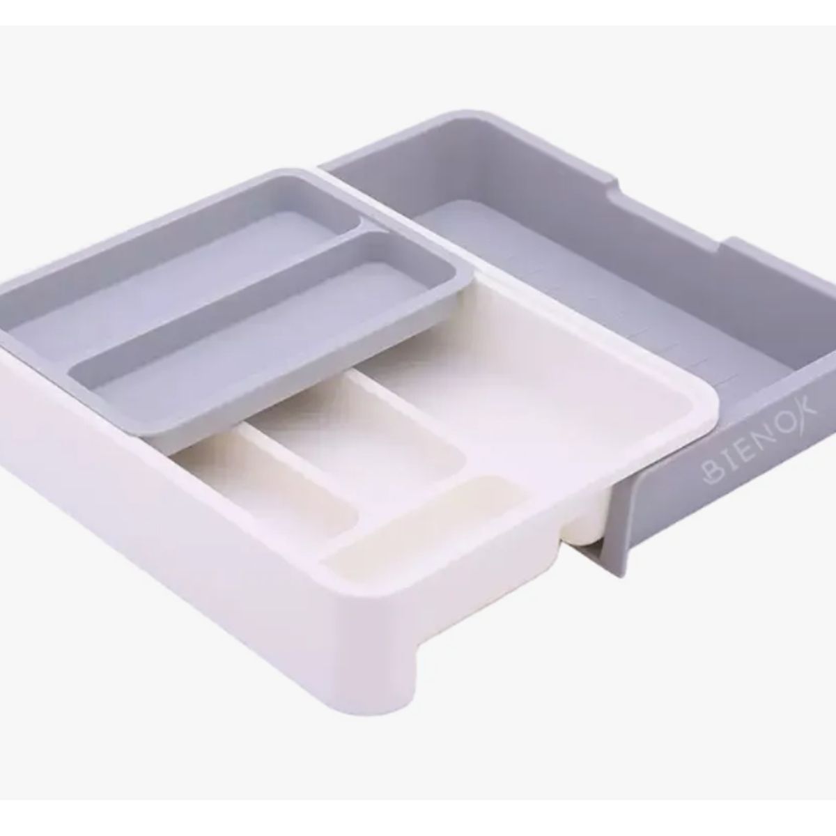 GENERICO - Organizador De Cubiertos De Cocina Extensible Y Extraible GRIS