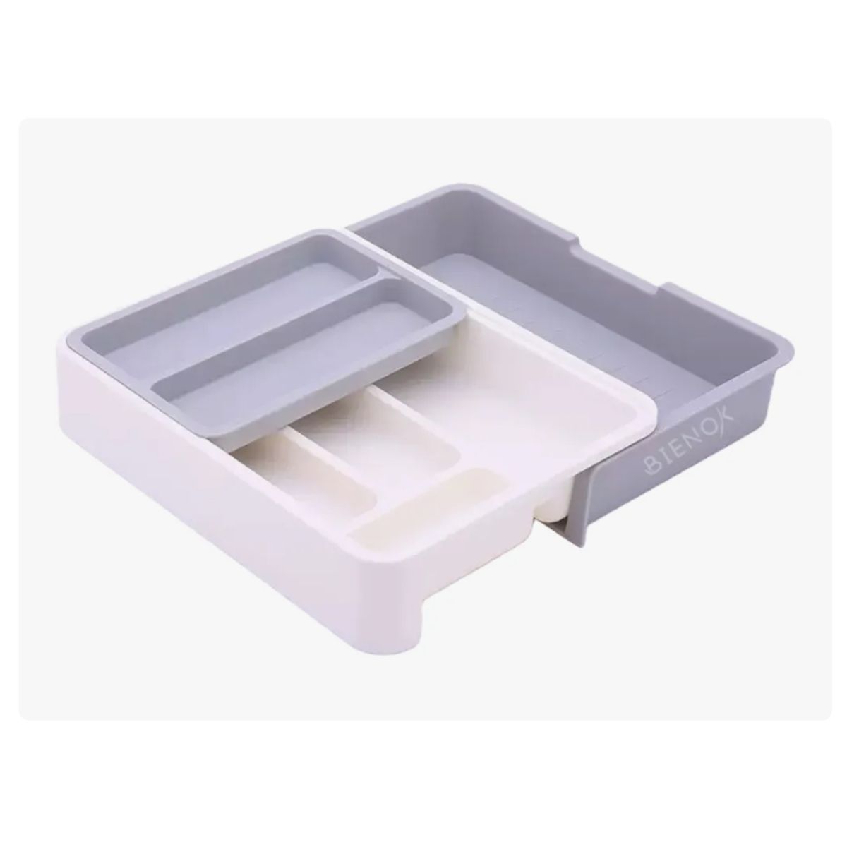 GENERICO - Organizador De Cubiertos De Cocina Extensible Y Extraible GRIS