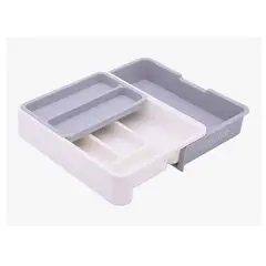 GENERICO - Organizador De Cubiertos De Cocina Extensible Y Extraible GRIS