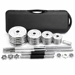 GENERICO - Set Mancuernas Ajustables con Maleta y Ruedas Fitness 50 kg.