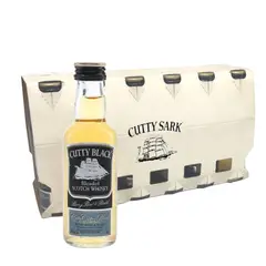 CUTTY SARK - 12 Miniaturas Whisky Cutty Black, Scotch Whisky (50 ml)
