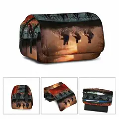 GENERICO - Estuche Escolar 3 Compartimientos Eleven Vecna Upside Down Stranger Things