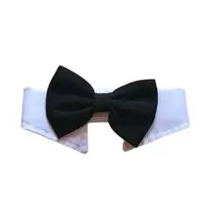 GENERICO - Corbatín Negro Para Perros Y Gatos Talla XL 40cm