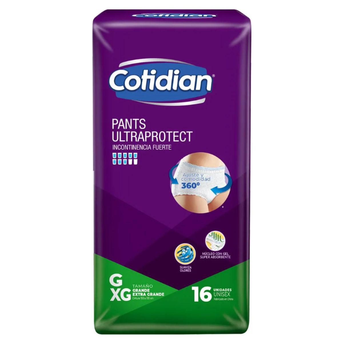 GENERICO - Pañales Pants Ultra Protect Incontinencia Fuerte 16 Un G/xg Cotidian