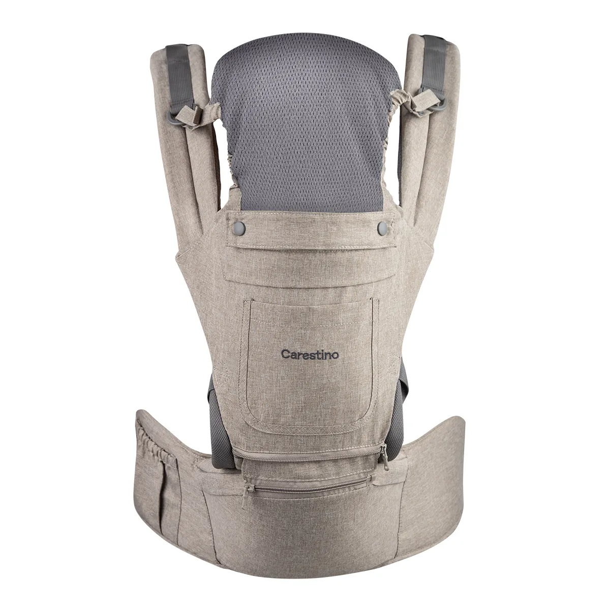 CARESTINO - Mochila Porta Bebé 9 en 1 Almendra