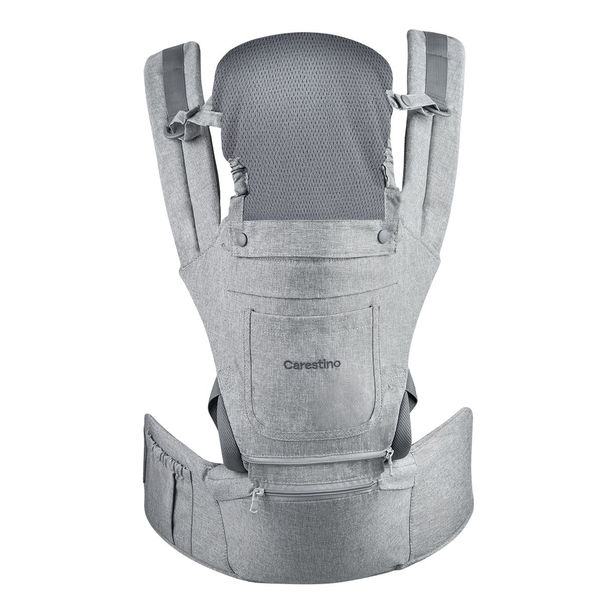 CARESTINO - Mochila Porta Bebé 9 en 1 Gris Claro