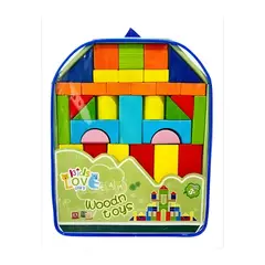 ABC - Bloques de Construcción de Madera con Mochila 39 Piezas