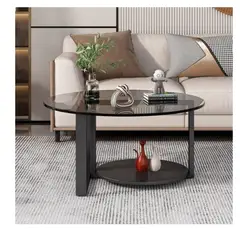 GENERICO - Mesa De Centro Moderna De Vidrio Templado 70x70x46 Cm