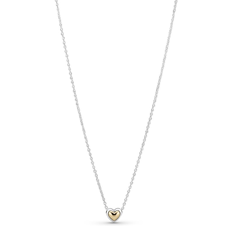 PANDORA - Collar Corazón De Centro Dorado Mujer Pandora
