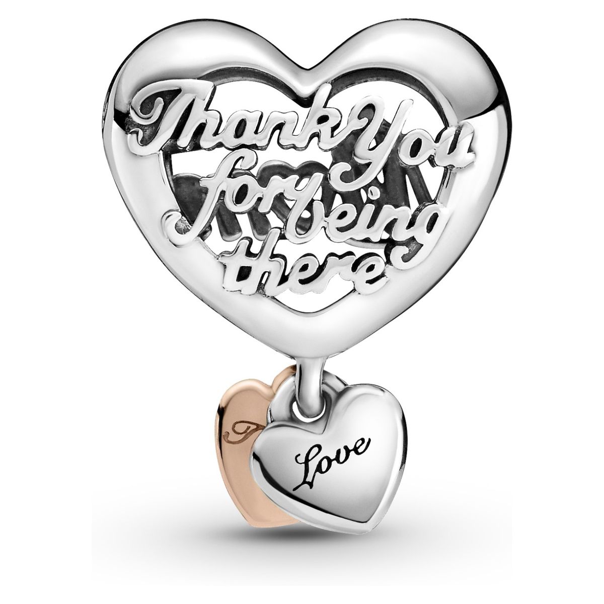 PANDORA - Charm De Plata Corazón Gracias Mamá Mujer Pandora
