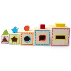 ABC - Cubos de Encaje Montessori de Madera Set Educativo