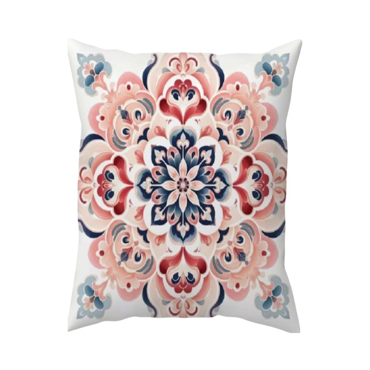 GENERICO - Pack de 2 Fundas de cojin mandala estampadas  con relleno