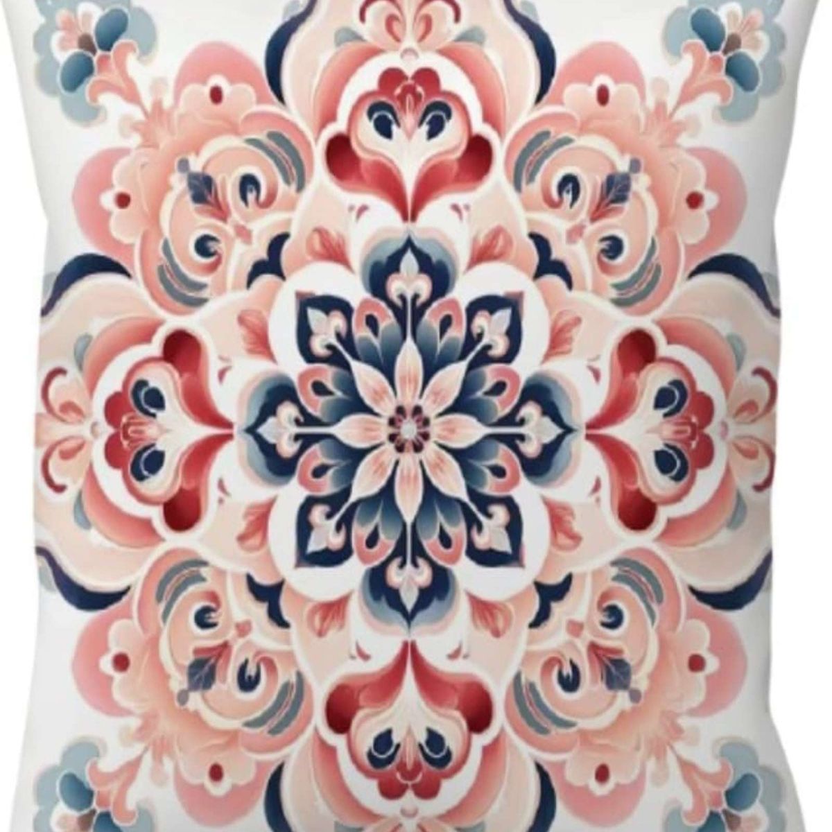 GENERICO - Pack de 2 Fundas de cojin mandala estampadas  con relleno