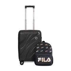 F - Pack Maleta cabina S Lola 10kg + Mochila Urbanix Fila 10lts negro-rose gold
