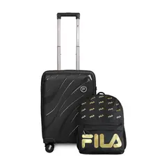 F - Pack Maleta cabina S Lola 10kg + Mochila Urbanix Fila 16lts negro-gold
