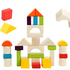 ABC - Bloques de Construcción Montessori de Madera Set 39 Piezas