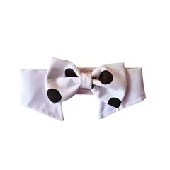 GENERICO - Corbatín Blanco Para Perros Y Gatos Talla L 36 cm