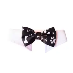 GENERICO - Corbatín Negro Con Estampado Para Perros Y Gatos Talla XS 20 cm