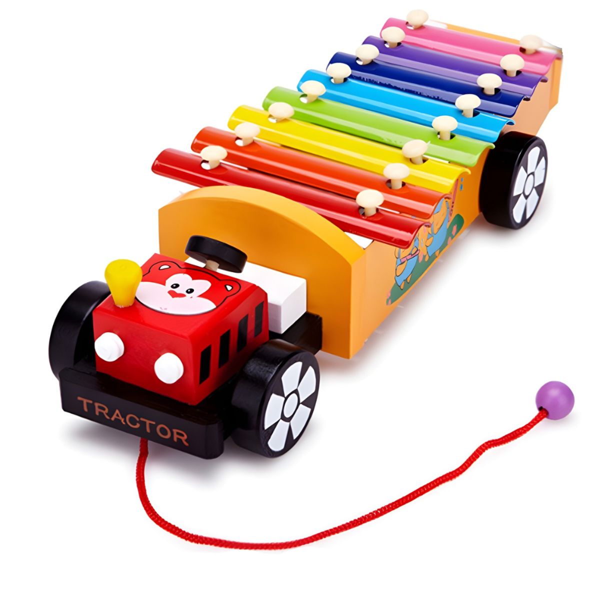 ABC - Tractor Xilófono de Madera Juguete Musical Educativo