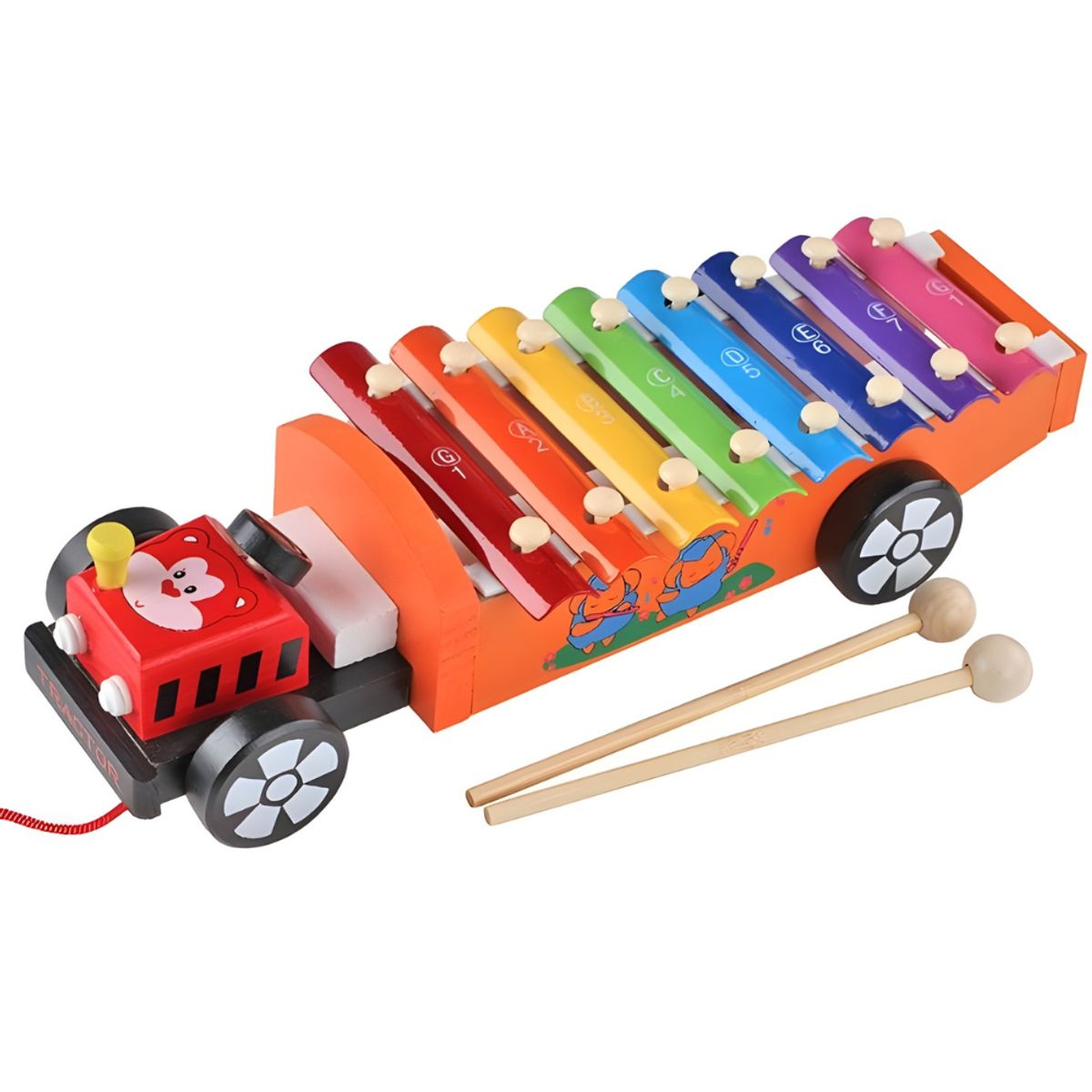 ABC - Tractor Xilófono de Madera Juguete Musical Educativo