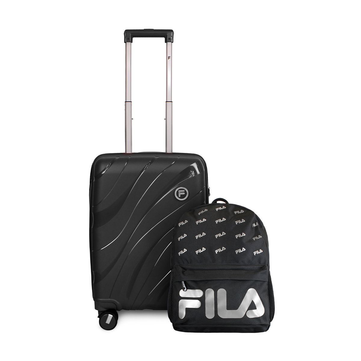 F - Pack Maleta cabina S Lola 10kg + Mochila Urbanix Fila 16lts negro-silver