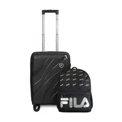 F - Pack Maleta cabina S Lola 10kg + Mochila Urbanix Fila 16lts negro-silver