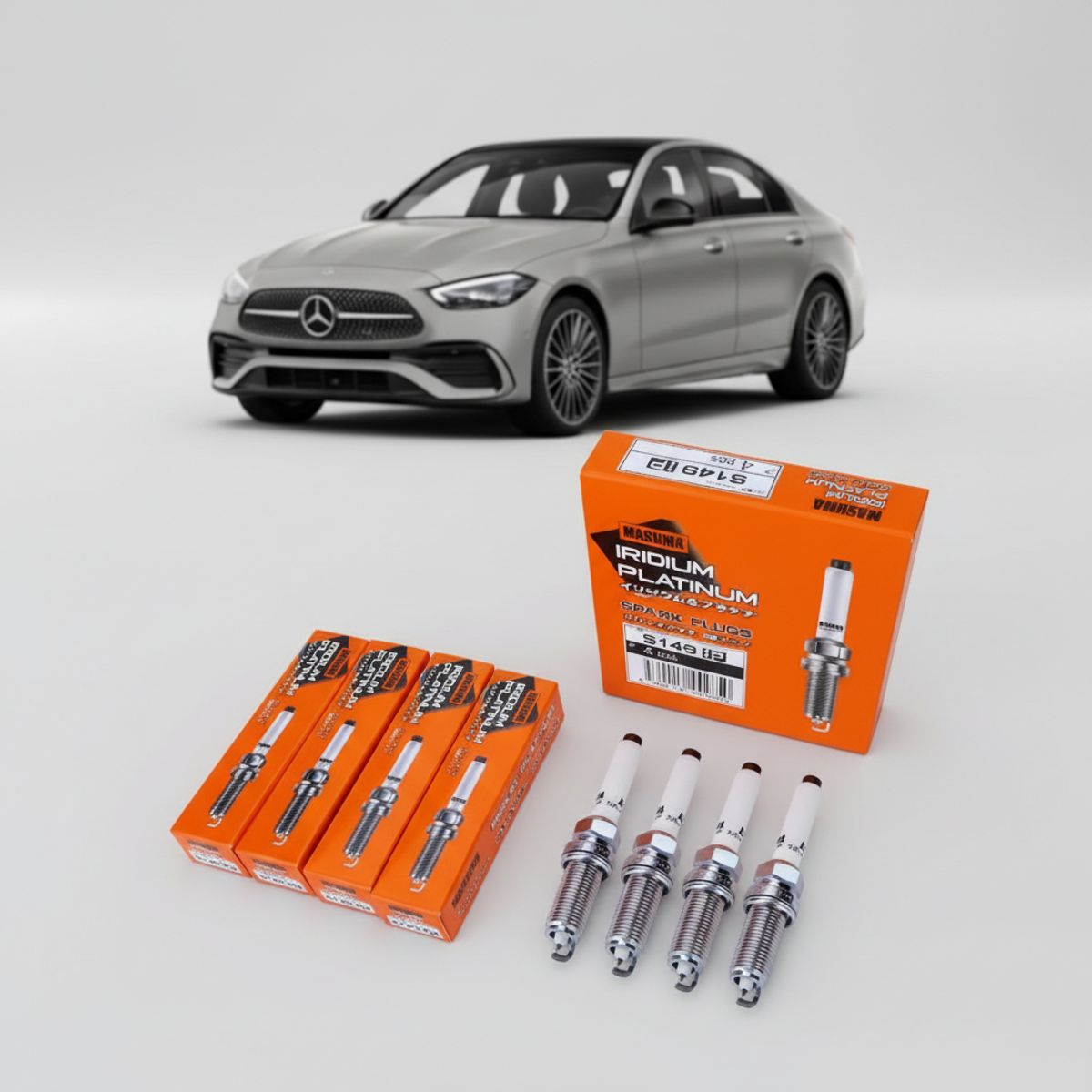 GENERICO - Bujías Iridio Pack 4 Para Mercedes Benz C180 16 14-19 S149IP