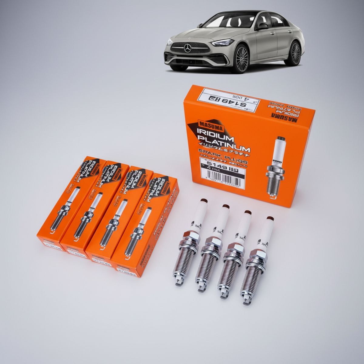 GENERICO - Bujías Iridio Pack 4 Para Mercedes Benz A200 16 13-19 S149IP