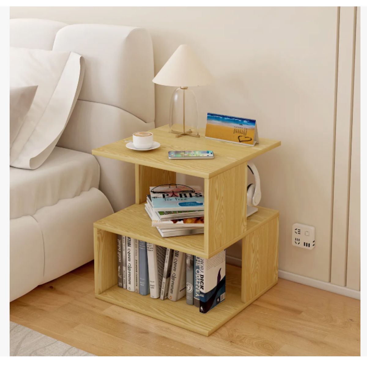 GENERICO - Velador Simple Moderno Repisa 40x40x53cm Hecho En Melamina