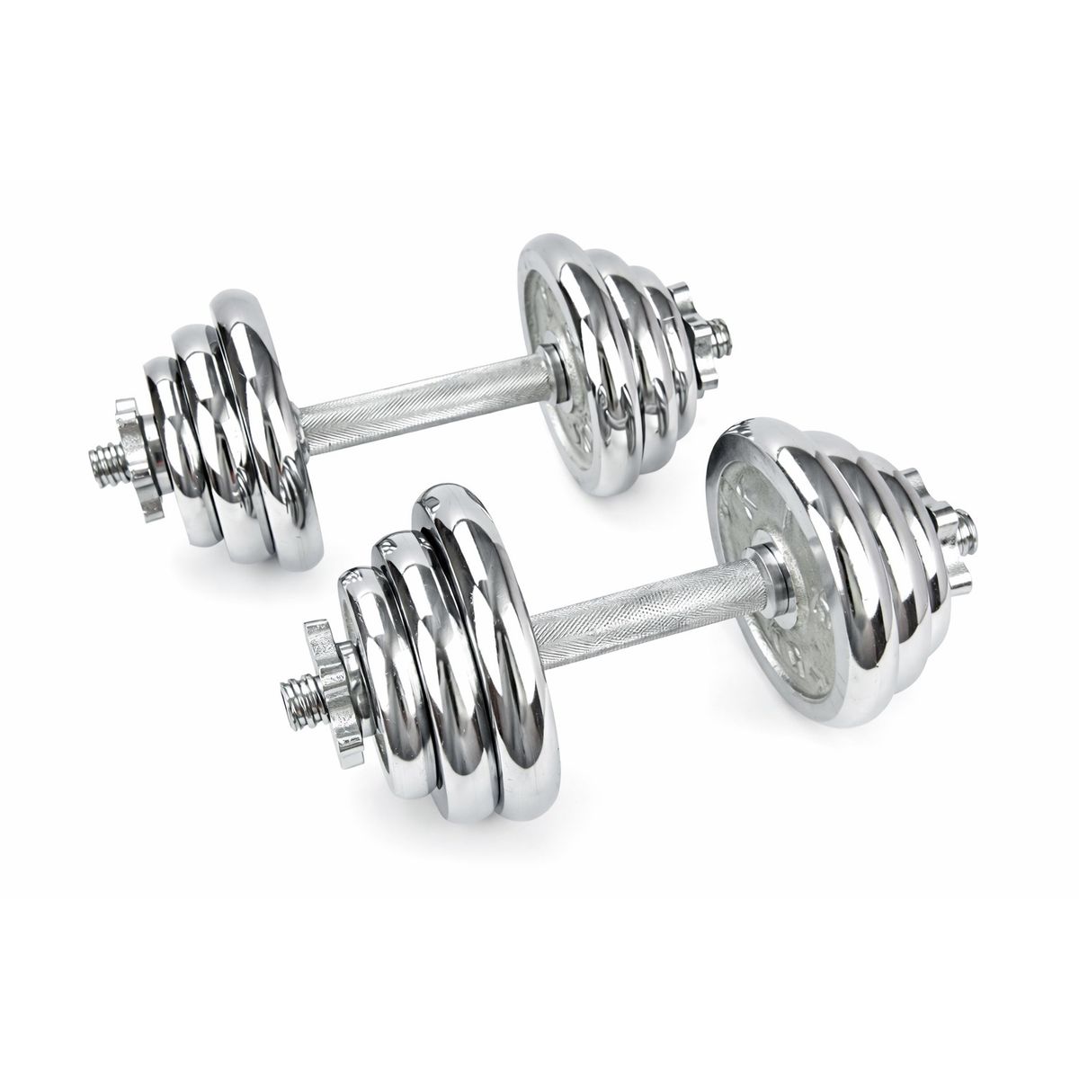 GENERICO - Set de Mancuernas Cromadas Ajustables 20 KG con Maleta