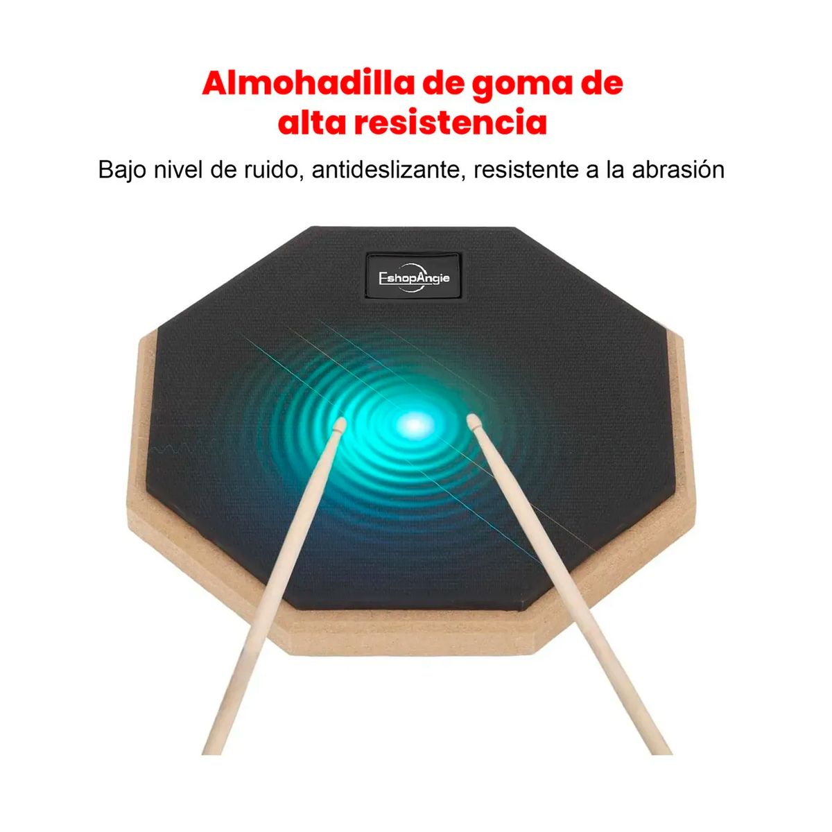 ESHOPANGIE - Pad De Práctica Bateria Con Atril Y Bolso