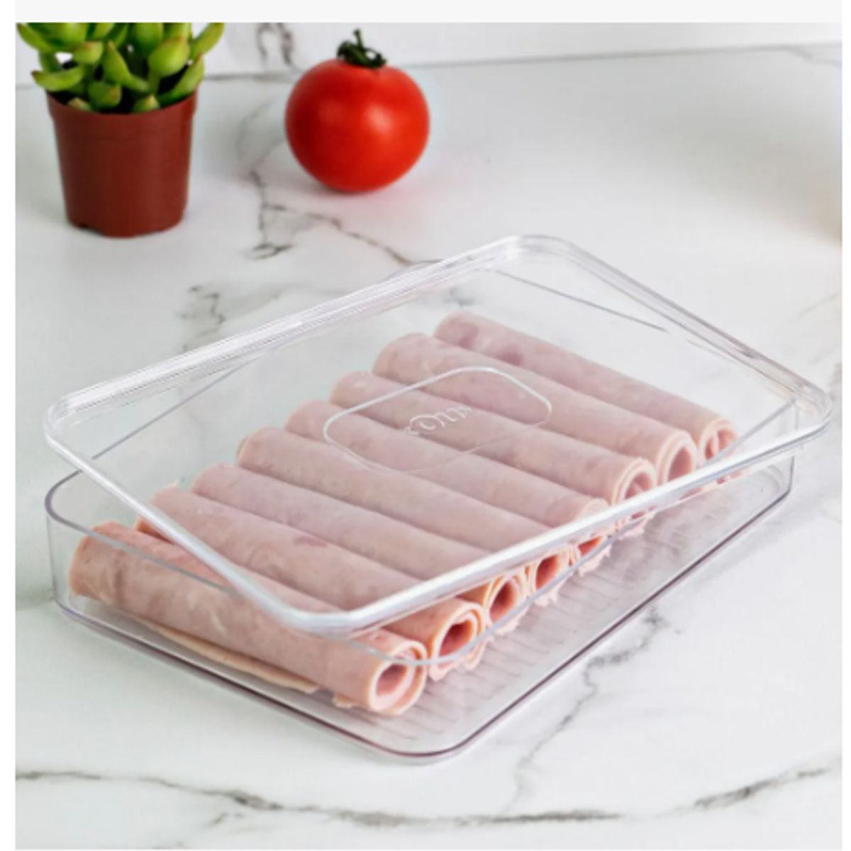 GENERICO - Contenedor Jamónqueso Clear Transparente Agua