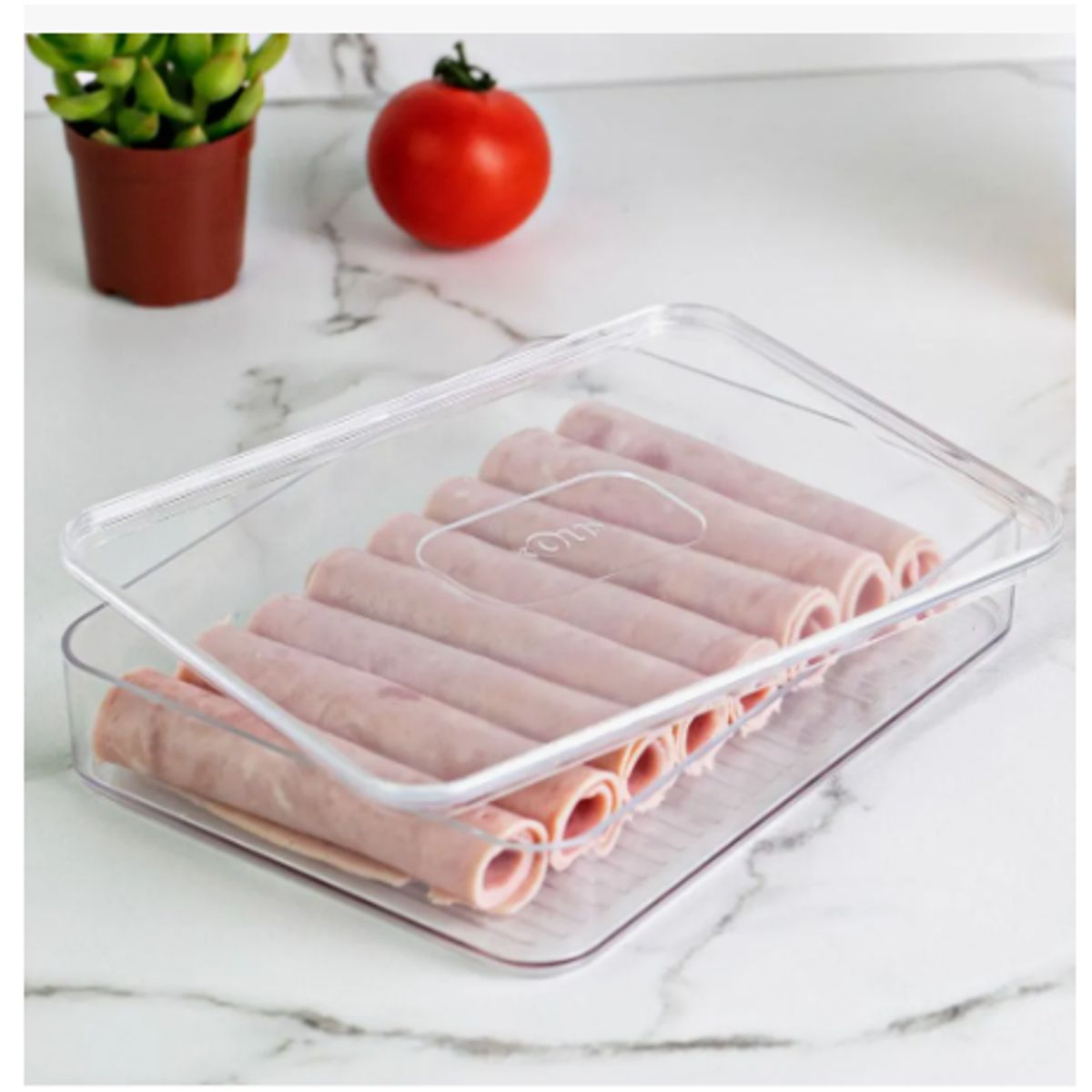 GENERICO - Contenedor Jamónqueso Clear Transparente Agua