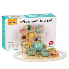 GENERICO - Juego De Té Y Postre De Madera Juguete De Madera Para Niños