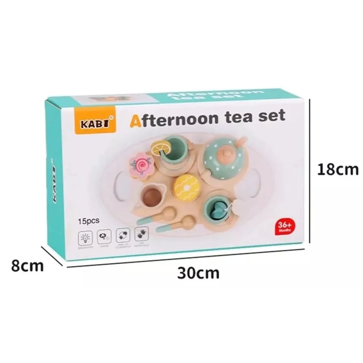 GENERICO - Juego De Té Y Postre De Madera Juguete De Madera Para Niños
