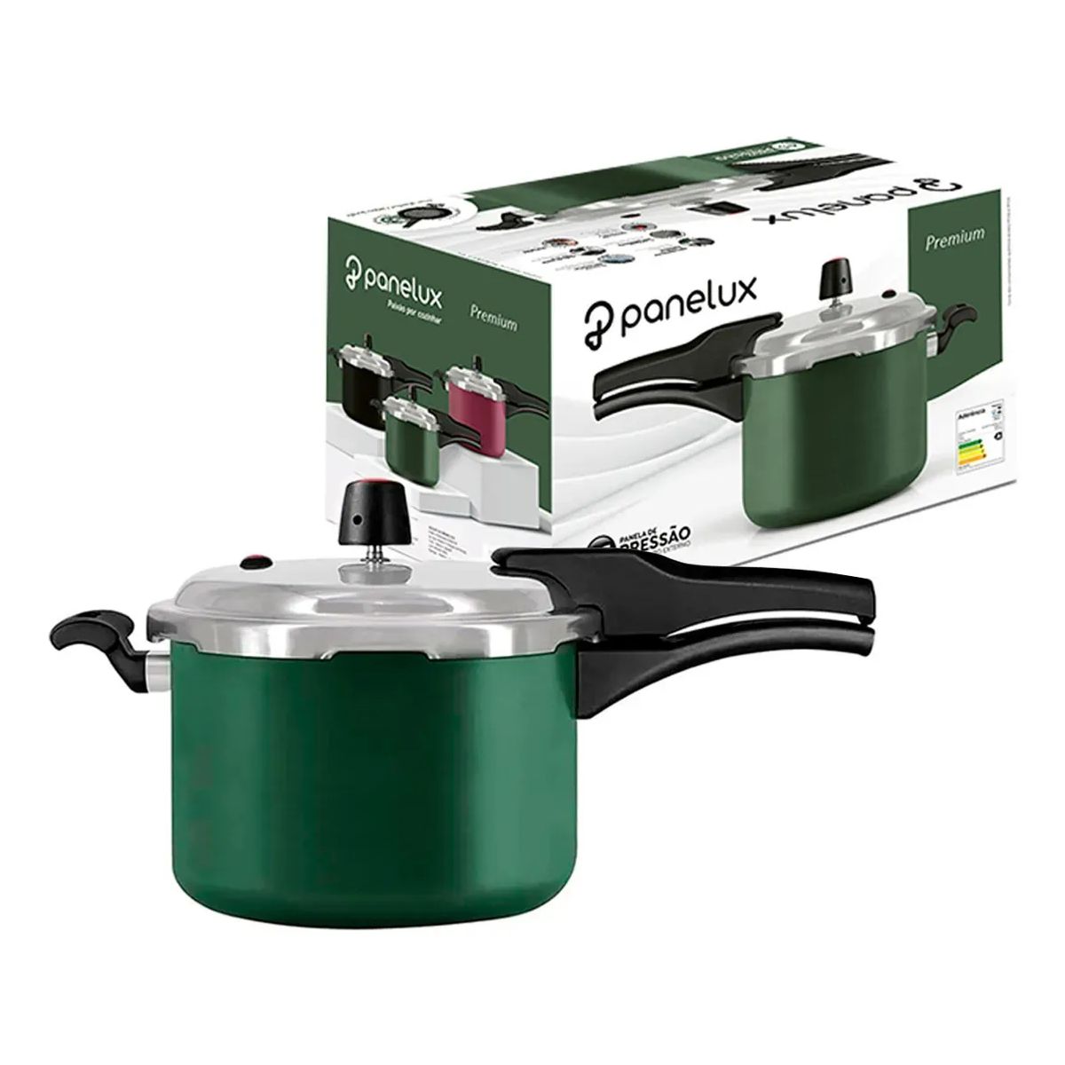 PANELUX - Olla A Presión Panelux 4.5 Litros Color Verde Antiadherente Verde