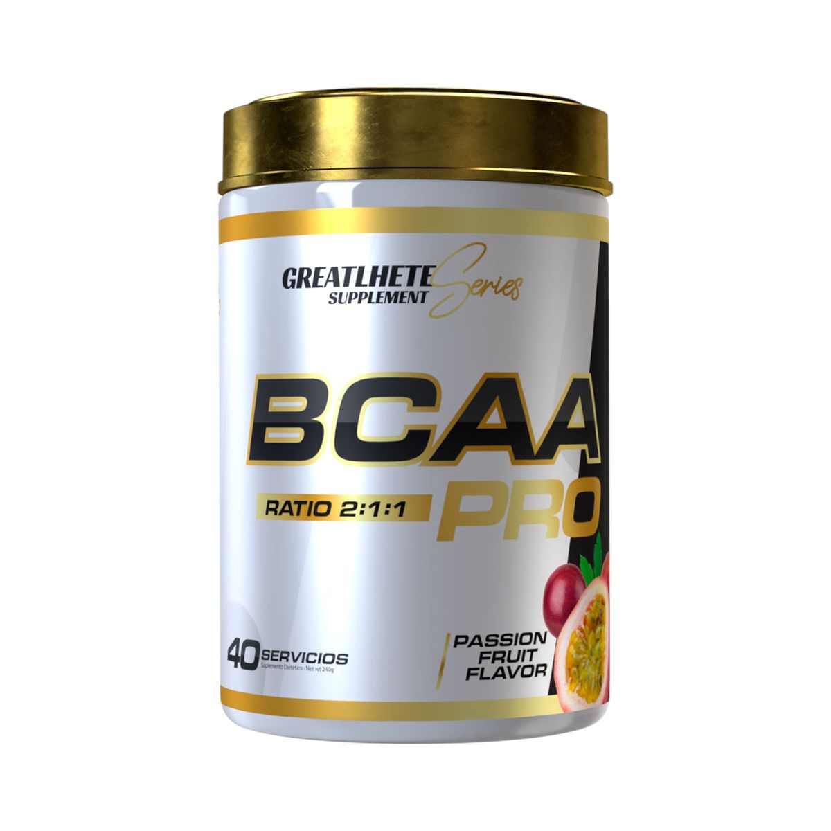 GREATLHETE - BCAA PRO 2:1:1 40 SERVICIOS PASSION FRUIT - GREATLHETE