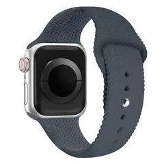 KBOD - Correa de Silicona Texturizada Para Apple Watch De 38 a 41mm Gris Oscuro
