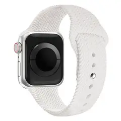 KBOD - Correa de Silicona Texturizada Para Apple Watch De 38 a 41mm Blanco
