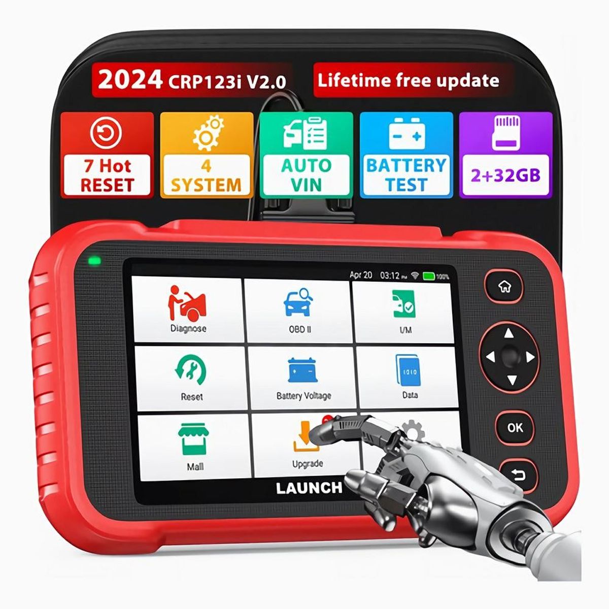 MUNDO MAGIA - Escaner Automotriz Multimarca Launch Obd2 V20 Con 4sistema