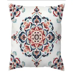 GENERICO - Set de 2 Fundas de cojin mandala estampadas con relleno