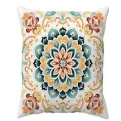 GENERICO - Set de 2 Fundas de cojin mandala estampadas con relleno