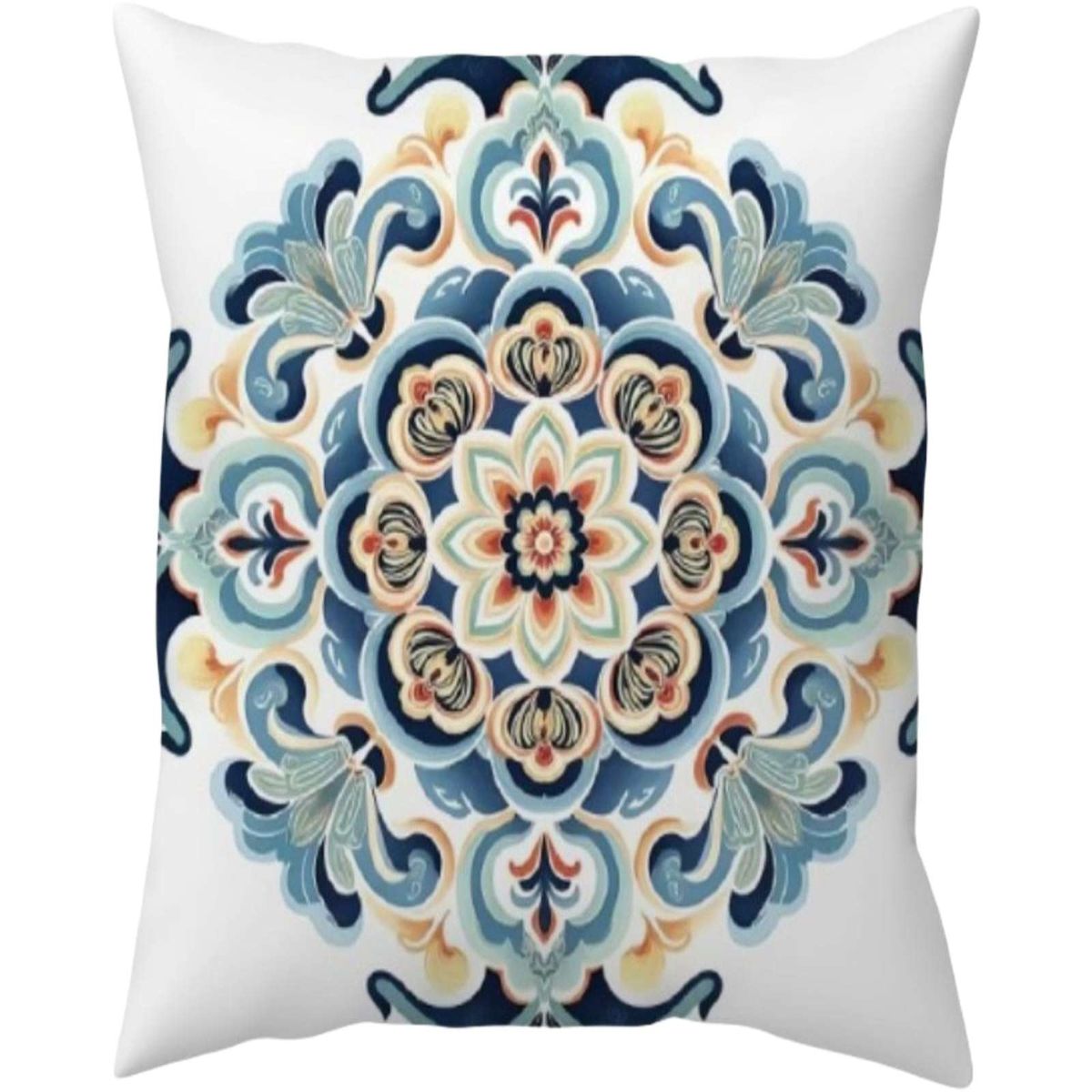 GENERICO - Set de 2 Fundas de cojin mandala estampadas  con relleno