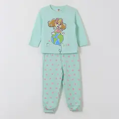 PAW PATROL - Pijama Manga Larga Niña Skye Earth Day Verde